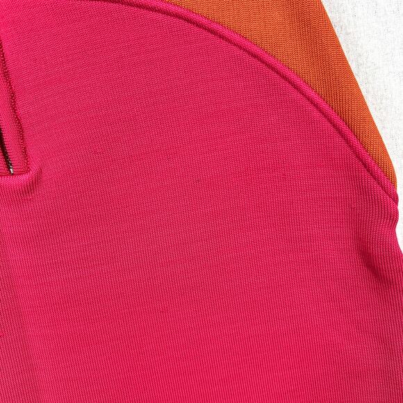 PAOLA BERNARDI Renata Mini Skirt Womens Pink Purple Colorblock Stretch Knit NEW - Picture 14 of 16